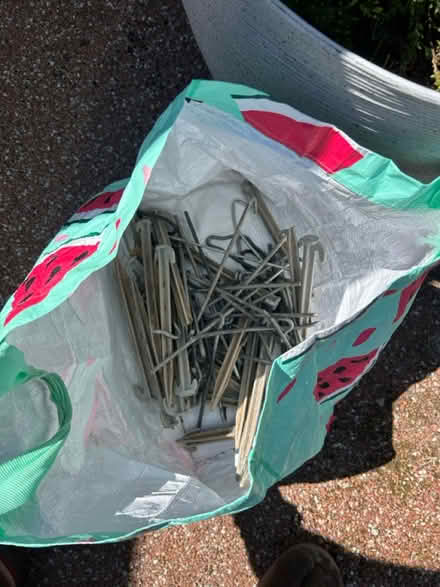 Photo of free Metal and plastic tent pegs s10 (S10) #1