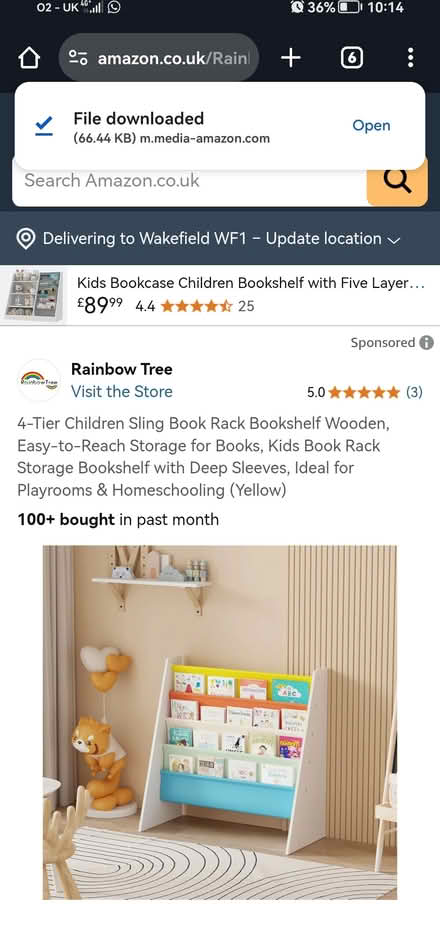 Photo of free Kids book case (Bramley LS13) #1