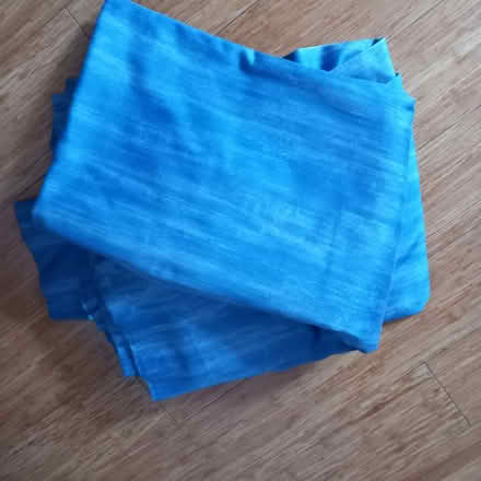Photo of free Pair of blue lined curtains (Cambridge) #1