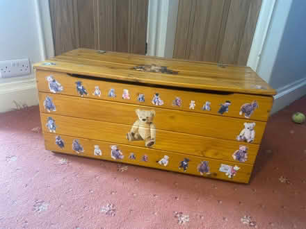 Photo of free Woden decorated storage box with lid (Harrogate HG2) #1