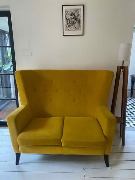 Photo of free Mustard Love Seat - 2 Seater Sofa (Brixton Hill SW2) #3