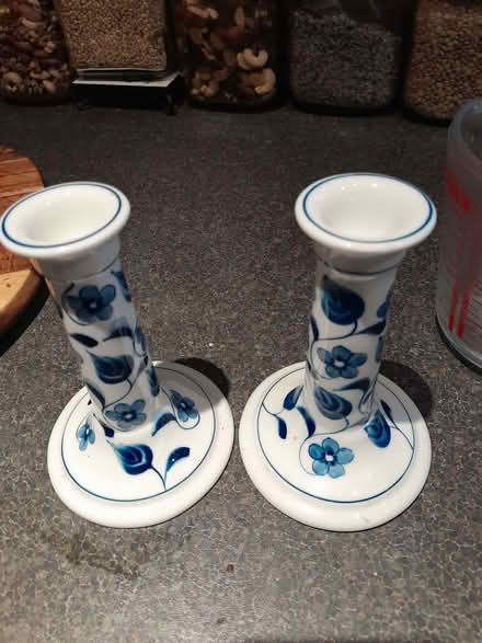Photo of free Ceramic candle holders (Kirkley NR33) #1