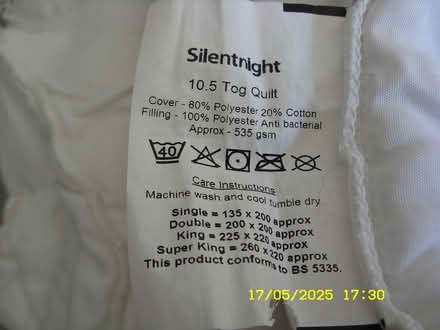 Photo of free Silentnight Duvet (Bethersden Kent) #1