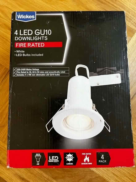 Photo of free Set of 4 LED Fire Rated Downlights (Marple SK6) #1