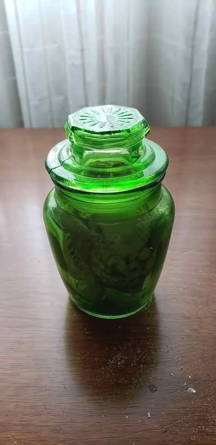 Photo of free Green jar with seashells (Kenson Park) #1