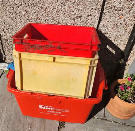 Photo of free 3 plastic storage crates (Drylaw EH4) #1