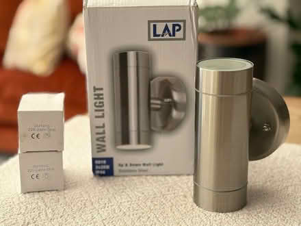 Photo of free Stainless Steel Wall Light (New condition) (Weybridge KT13) #1