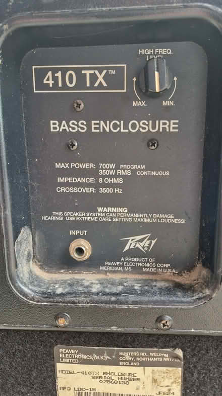 Photo of free Large Peavey Bass Amp (High Green S35) #2