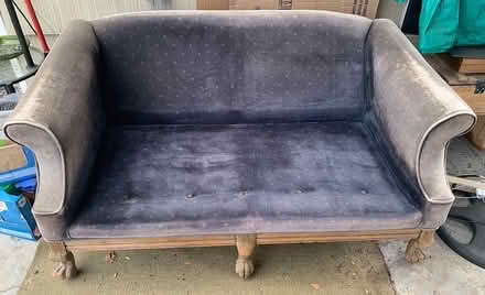 Photo of free Vintage loveseat with oak claw feet (Cherry Blossom Neighborhood) #3