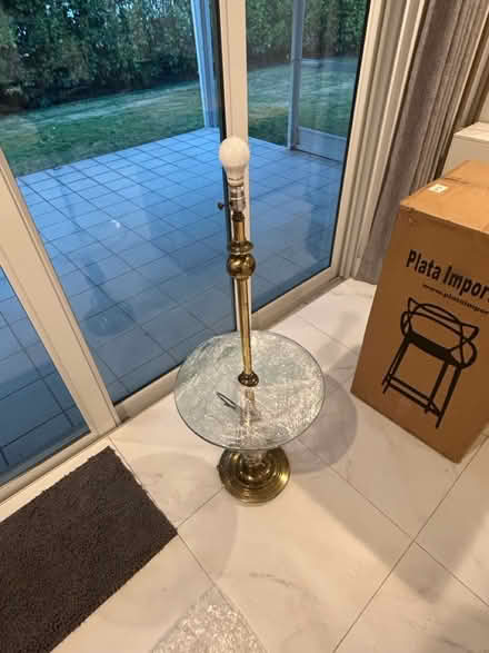 Photo of free Lamp with a glass night stand (Coral Gables) #1