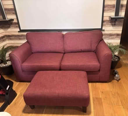 Photo of free Comfy big 2 seater sofa with footstool (Barkingside IG5) #1