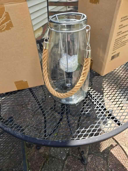 Photo of free glass and rope hanging vase (off Fisher Blvd) #1