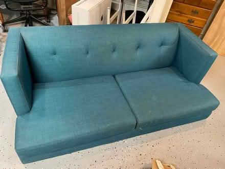 Photo of free Blue loveseat (Harrison St in Princeton, NJ) #1