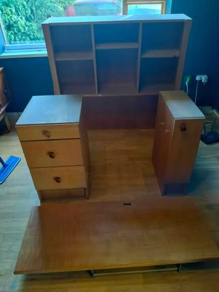 Photo of free Wooden shelf/desk unit (Dundrum) #2