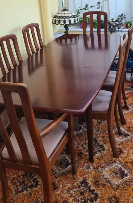 Photo of free Dining table and 6 chairs (Christchurch Dorset BH23) #1