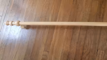 Photo of free Cream/ yellow/ natural wood curtain pole with end finials (Cheylesmore CV3) #2