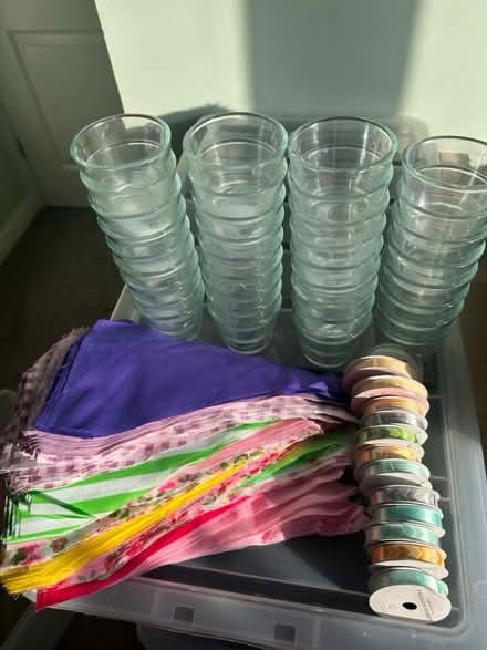 Photo of free Votives, bunting, ribbons (Watton at Stone SG14) #1
