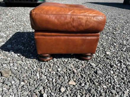 Photo of free Pouffe. In real leather. (Presteigne LD8) #1
