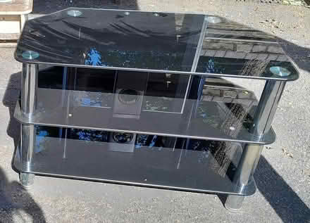 Photo of free TV stands ×2. glass (Stoke Newington N16) #2
