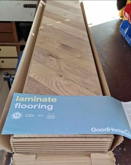 Photo of free 7 Herringbone Laminate Floor pieces (Sarisbury Green) #1