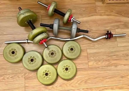 Photo of free Weights and Bar (L18) #1