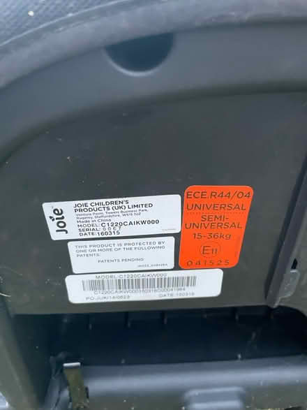 Photo of free High back booster (Hatch Warren RG22) #1