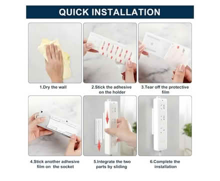 Photo of free 9 x adhesive extension plug mounts (Cottonmill, St Albans, AL1) #3