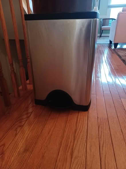 Photo of free Stainless steel trash can (South Baltimore) #1