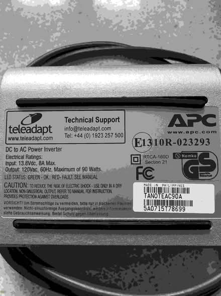 Photo of free TeleAdapt Power Adaptor (Minster Lovell OX29) #2