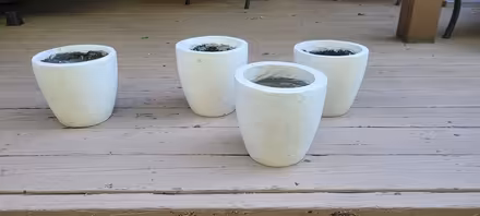 Photo of free 4 white pots (Catonsville near old EC) #1