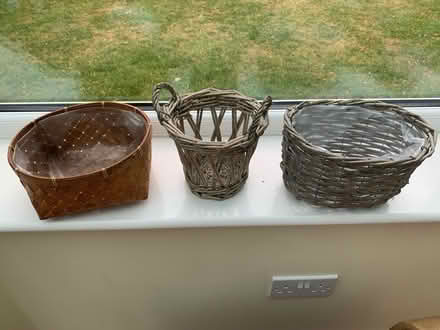 Photo of free Wicker plant pot or flower holders (CM11 near Potash Road) #1