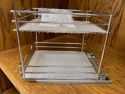 Photo of free Chrome sliding shelf organizer (North of Cass and 75th) #1