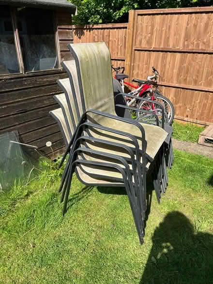 Photo of free 9 garden chairs (Liss GU33) #3