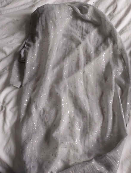Photo of free Grey and silver star scarf (Fords Farm RG31) #2
