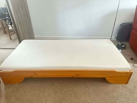 Photo of free Single bed frame + mattress (Cinderhill NG16) #1