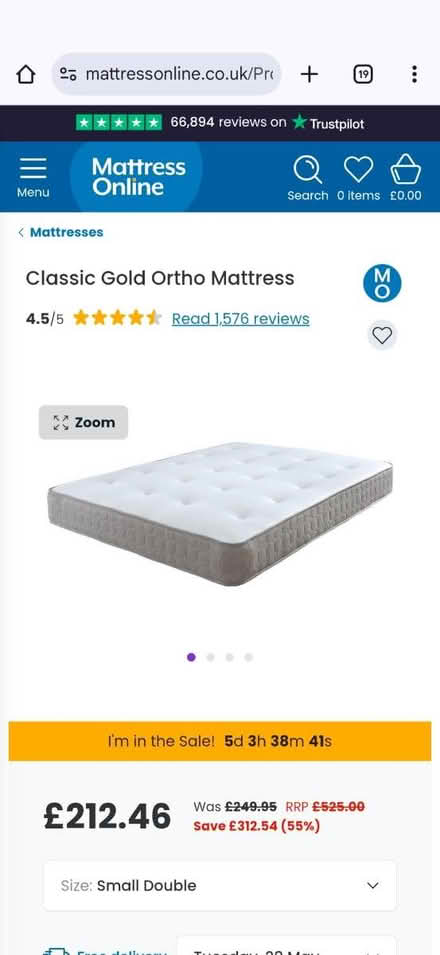 Photo of free small double mattress (lancing) #1