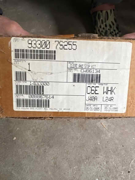 Photo of free cleat and stop kit (Town of Kensington) #1