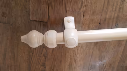 Photo of free Cream/ yellow/ natural wood curtain pole with end finials (Cheylesmore CV3) #1
