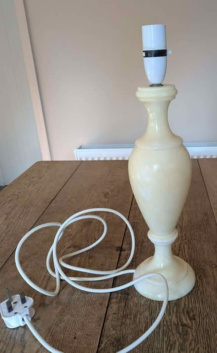 Photo of free Vintage lamp base, probably alabaster or marble (Finstall B60) #1