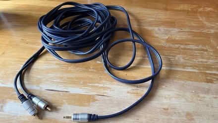 Photo of free Long cable - 3.5mm audio jack plug to two RCA plugs (Goldhanger CM9) #2