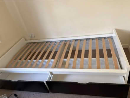Photo of free IKEA single bedframe X2 drawers (Woking GU21) #1