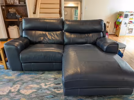 Photo of free 3-Piece Leather Couch with Chaise (Marietta, near Pope HS) #1