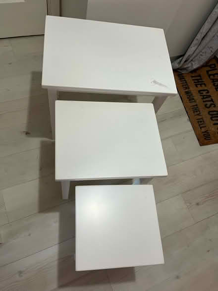 Photo of free White nest of tables (Redhill. RH1) #2