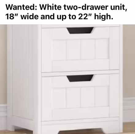 Photo of Low two drawer shelf (Near Downtown Erin) #1