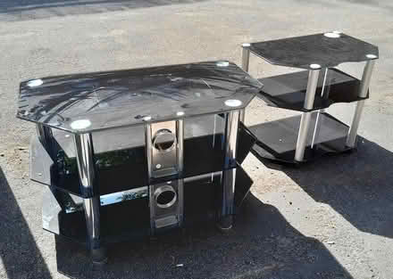 Photo of free TV stands ×2. glass (Stoke Newington N16) #1