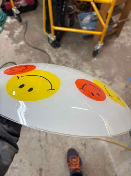 Photo of free Smiley face ceiling light globe (Midtown) #2