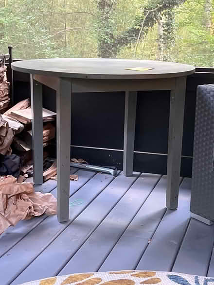 Photo of free Small gray kitchen table (Bethesda) #1