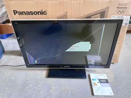 Photo of free Panasonic Flat Screen TV with smashed screen (Barnard's Green WR14) #2