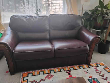 Photo of free Leather sofa, approximate measurements in pictures (Woodingdean BN2) #2
