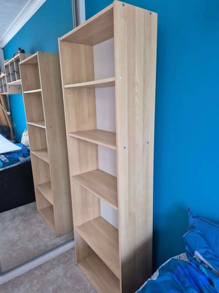 Photo of free Bookcase oak veneer 59x170x25 (Woosehill RG41) #4